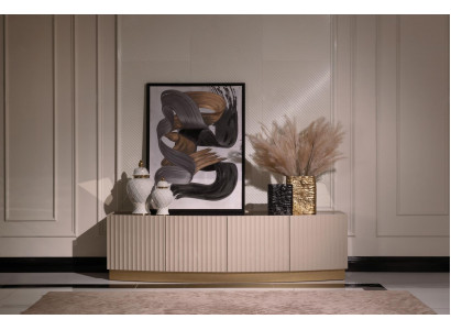 Sideboard Anrichte Schaf Holzschaf Holz Beige Wunnzëmmer