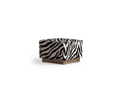 Hocker Sëtz-Hocker Zebramuster Sëtz-Wierfel Stoff Polster Wunnzëmmer Sëtz