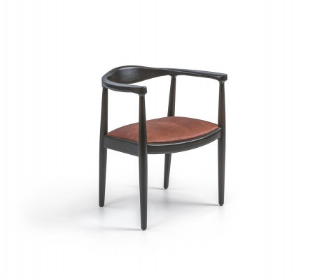 Design Miwwel Stull mat Armleenen Holzstull Nei Ariichtung Polster Sëtz