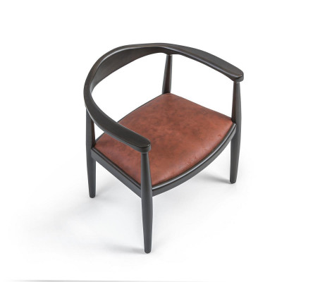Design Miwwel Stull mat Armleenen Holzstull Nei Ariichtung Polster Sëtz