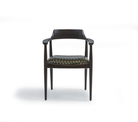 Iesszëmmer Design Stull mat Aarmleeën Neien Miwwel Sëtz Schwaarz Holsstull