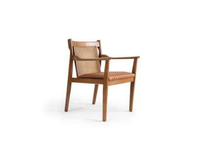 Moderne Holz Armlehnstull Polster Lieder Iesszëmmer Stull Nei Miwwelen