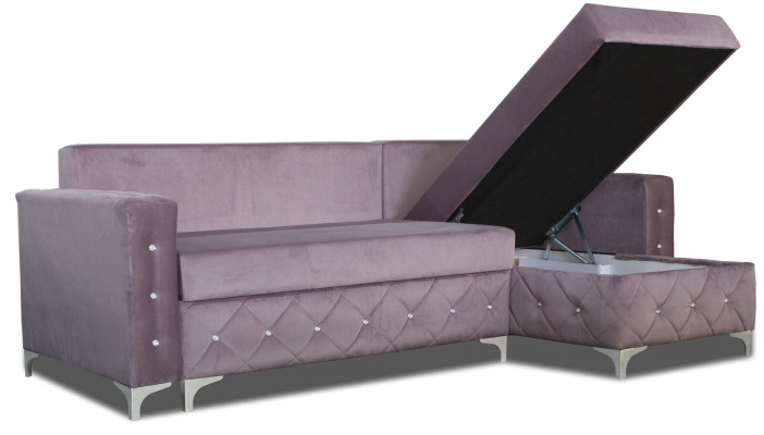 Ecksofa Samt Couch Schloofsofa Luxus Miwwel Wunnlandschaft Sofa L-Form Polster Nei