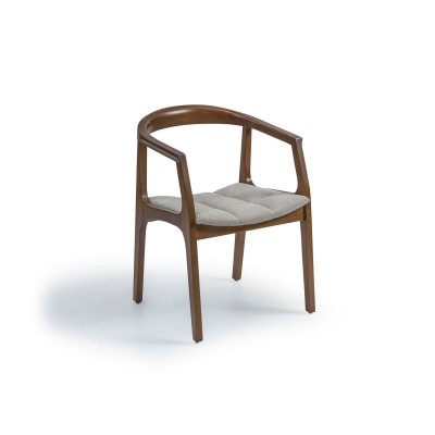 Brongen Stull mat Äermleef Modern Iesszëmmer Holz Stull Ariichtung Design