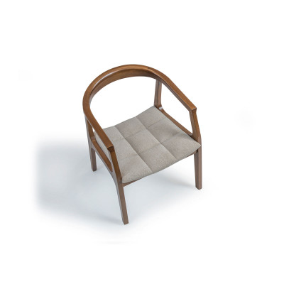 Brongen Stull mat Äermleef Modern Iesszëmmer Holz Stull Ariichtung Design