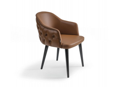 Chestefield Stull mat Armleef Designer Iesszëmmer Modern Ariichtung