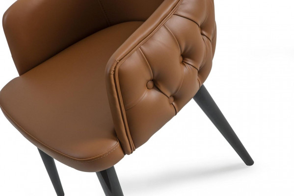 Chestefield Stull mat Armleef Designer Iesszëmmer Modern Ariichtung