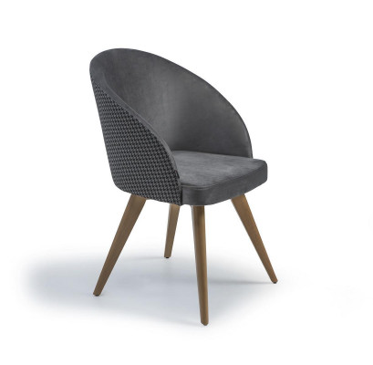 Designer Luxus Iesszëmmer Stull mat Äermelen Grom Modern Gepolsterten Sëtz