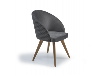 Designer Luxus Iesszëmmer Stull mat Äermelen Grom Modern Gepolsterten Sëtz