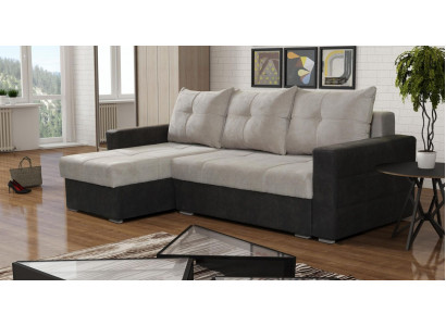 Luxus Eckcouch L-Form Edel Modern Sofas Italien Miwwelen Textil Beige Stoff Neit