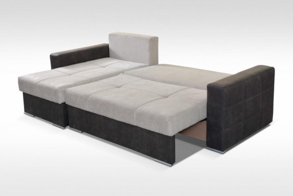Luxus Eckcouch L-Form Edel Modern Sofas Italien Miwwelen Textil Beige Stoff Neit