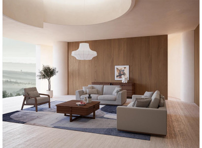 Wunnzëmmer Gro Sofagarnitur 2x Sofas Zweisëtzer Design Fauteuil Luxus Ariichtung