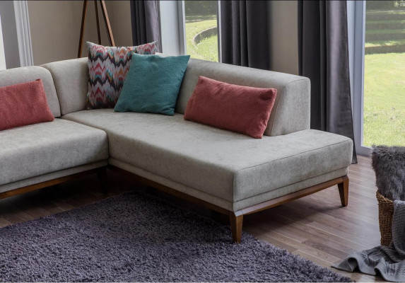 Gro Vagina Eckcouch L-Form Wunnlandschaft Wunnzëmmer Couchë Luxus Canapéen
