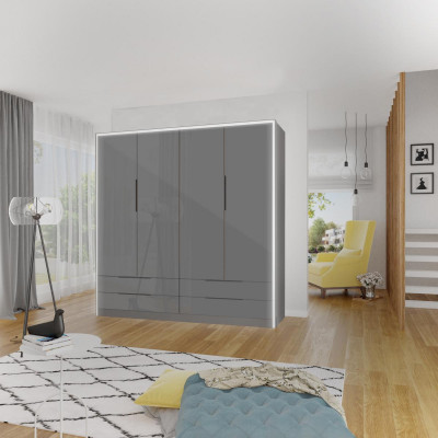 Multifunktionnell Regal Schaf Regal Spigel Garde-Robe Opbewahrungs-Kleederpress