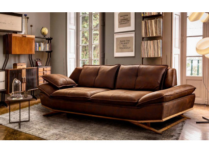 Modern Brong Faarf 3-Sëtzer Sofa Komfort an Stil an engem Ensemble nei.