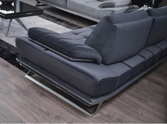 Modern Blo Faarf 3-Sëtz Sofé Komfort an Stil an engem Ensemble nei