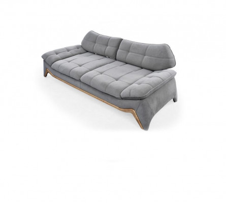 Graue Polstersofa Designer 3-Sëtzer Wunnzëmmer Dräisëtzer Edle Couch
