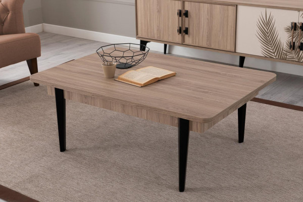 Modern Wunnzëmmer Garnitur TV-Schaf Luxus Couchdësch Holzmiwwel