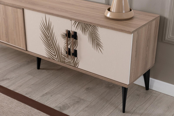 Modern Wunnzëmmer Garnitur TV-Schaf Luxus Couchdësch Holzmiwwel