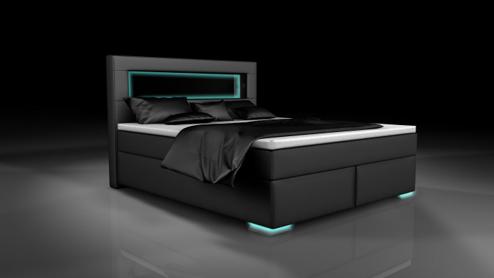 Schlofzëmmer Bett Textilien Luxus Polster Miwwelen 180x200 Miwwel Duebelbett Nei