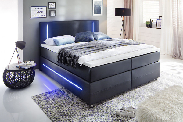 Luxus Modern Schlofzëmmer Designer Duebelbett Bett 180x200cm Neit Design