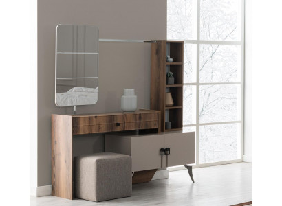 Moderne Schlofkummer Holz Schminktisch Mat Spigel Designer Luxus Miwwelen