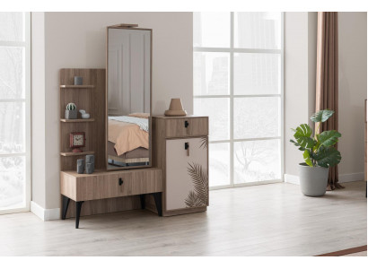 Schlofkummer Luxus Modern Kommode mat Spigel Modern Miwwelen Holz Nei