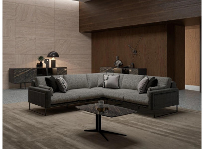 Luxus Design Neit Komplett Modern Eck Canapé L-Form Wunnzëmmer Dësch