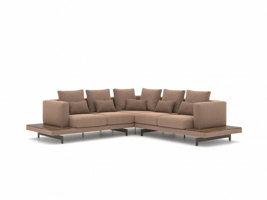Wunnzëmmer Designer Miwwelen Luxus Garnitur Ecksofa L-Form Ariichtung Dësch.