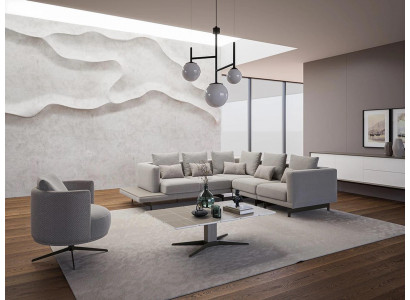 Polstermöbel Luxus Eckecksofa L-Form Wunnzëmmer Gro Sofa Canapé Couchdësch