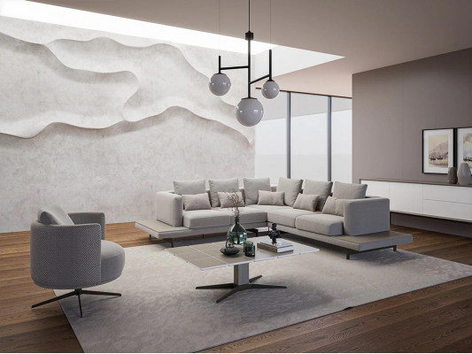 Design Eckcouch L-Form Polstermöbel Luxus Living Zëmmer Dësch Ariichtung