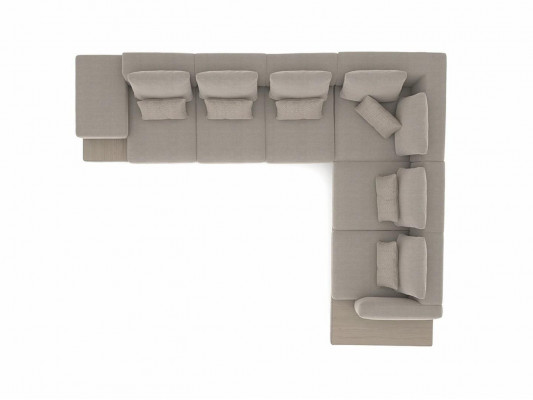 Polstermöbel Grau Designer Ecksofa L-Form Polster Textil Sofa Wunnzëmmer