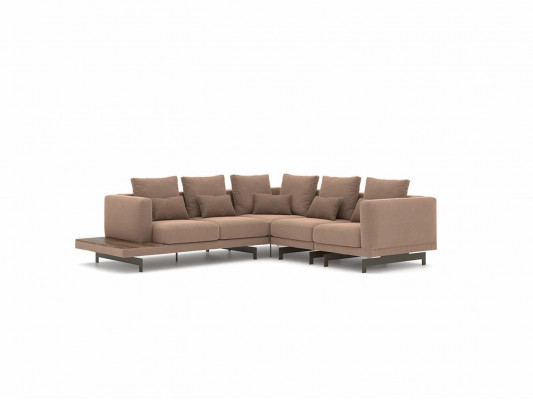 Polstersëtz Ecksofa L-Form Sofa Couch Polster Textil Luxus Ariichtung