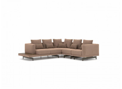Polstersëtz Ecksofa L-Form Sofa Couch Polster Textil Luxus Ariichtung