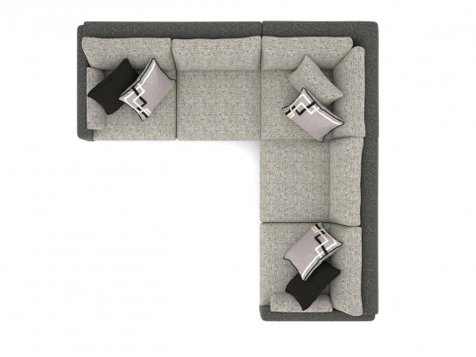 Luxus Gro Sofa L-Form Modern Eck Garnitur Design Wunnzëmmer Textil Nei