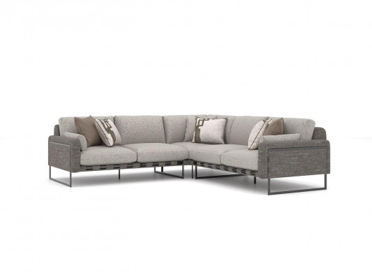 Luxus Miwwelen Eck Garnitur Wunnzëmmer Ariichtung Sofa Couch L-Form Nei