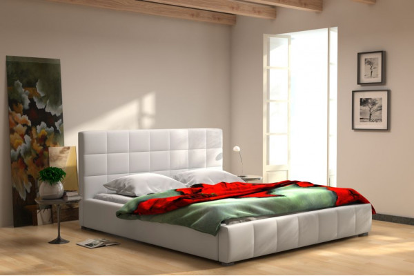 Bett Modernen Design Miwwel Duebelbett 200x200 Box-Spring Bettrahmen Textil Nei