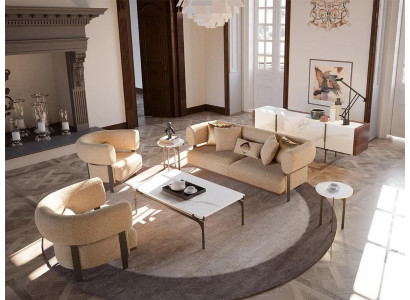 Luxus Miwwel Sofagarnitur Canapé Sofa Polsterset Garnitur Wunnzëmmer Nei