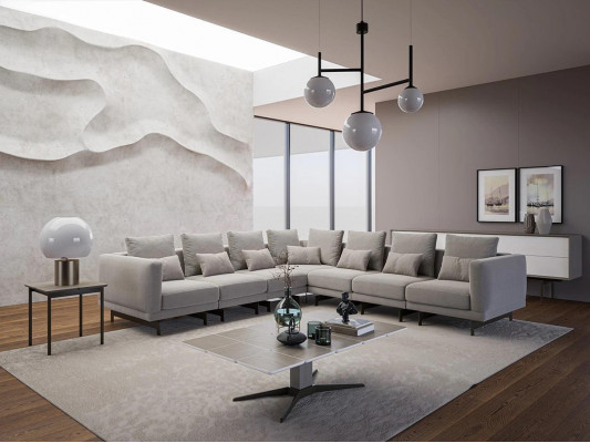 Wunnzëmmer Gro Sofa Canapé Polstermöbel Polstermöbel Nei Holz Buedzëmmerdësch