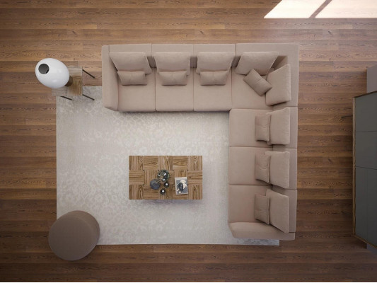 Wunnzëmmer Garnitur 3tlg Ariichtung Holz Dësch Designer Bäistelltisch