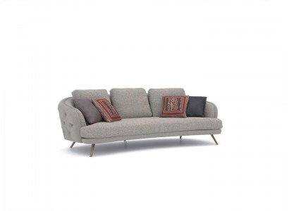 Wunnzëmmer Sofa Dräisëtzer Chesterfield Gro Polstermöbel Designer Ariichtung