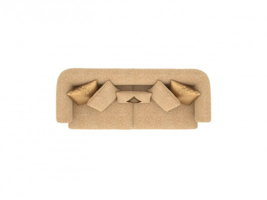 Design Beige Sofa Zweisitzer Canapé Luxus Miwwelen Textil Ariichtung Polstermöbel