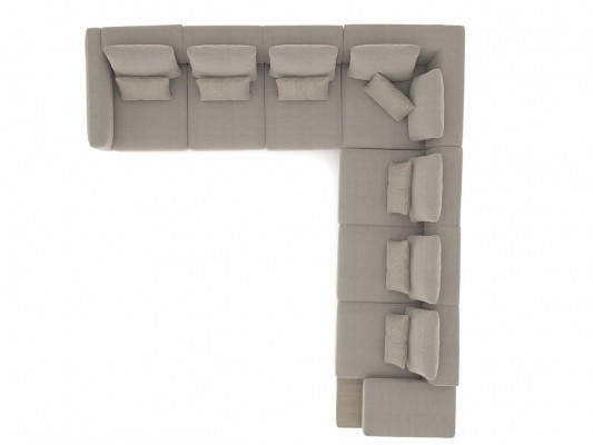 Designer Sofa Canapé Ecksofa L-Form Textil Polster Garnitur Wunnzëmmer Dësch.