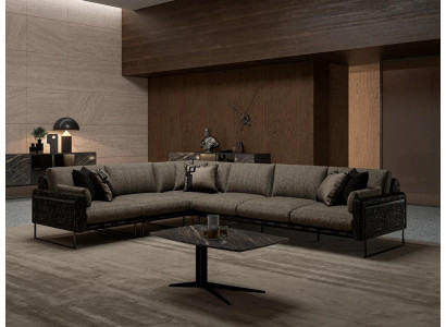 Design Miwwel Wunnzëmmer Brong Canapé L-Form Luxus Dësch Ariichtung Nei