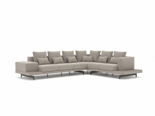 Polstermöbel Gro Sofa Canapé L-Form Design Ecksofa Neit Wunnzëmmer Canapé Dësch