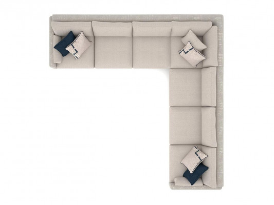 Stoff Eckcouch L-Form Sofa Couch Design Polster Modern Textil Wunnzëmmer nei