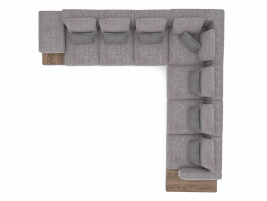 Grou Sofacouch L-Form Designer Textil Miwwelen Polstersofa Wunnzëmmer Nei