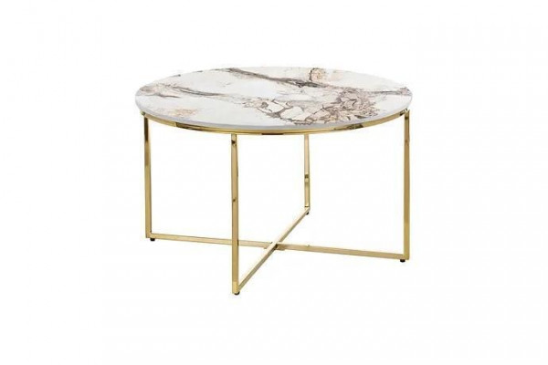 Couchtisch modern Wunnzëmmerméiwel minimalisteschen Metalldëschplatte Beige Nei