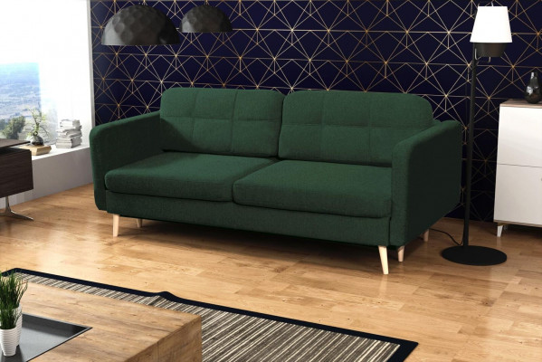 Schlofschofaluxus Designersofa 3 Sëtzermébel Polster Stoff Blo Canapé Ecke