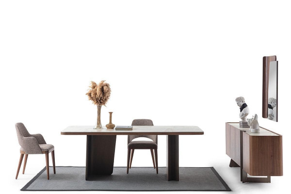 Iesszëmmer 7tlg Modern Set Iessdësch Sideboard Buffet Spigel Stillen